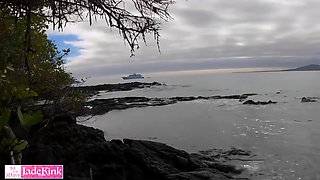 Submissive Deepthroat Gagging And Facial Cum Near Beach - Jade Kink