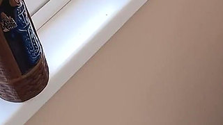 Blonde Mature Woman Gives Amazing Balcony Blowjob and Swallows Cum