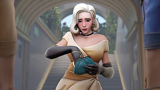 Mercy Sucks Two Big Dicks - 3D Overwatch Animation