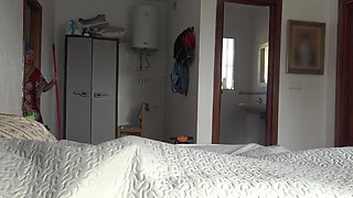 This Turkish Granny Is Shocked!!! I Take Out My Big Black Cock in Front of Her.