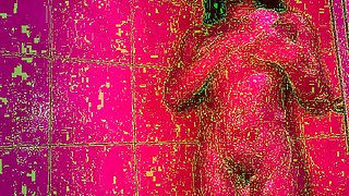 Amateur shower and masturbation