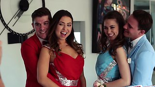 Brunettes Riley & Melissa in a X-rated foursome with Bard and Hart