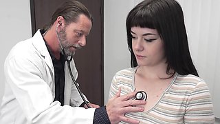 Two hot nurses, Lily Lane and Nova Vixen, in a steamy ffm threesome