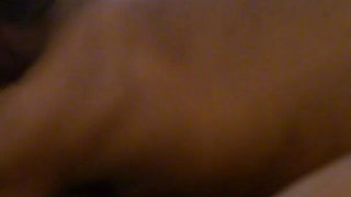 Big ass brunette rides her lover's big black dick