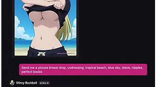 Winry Rockbell Nudism At The Beach (source: Pinku Ai)