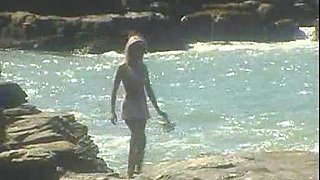 Cock loving randy blonde with braces does blowjob outdoor