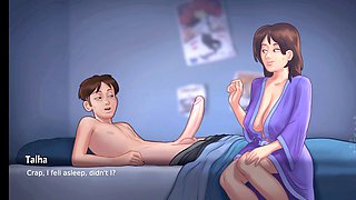 Stepmom seduces stepson for some intense action in summertime saga