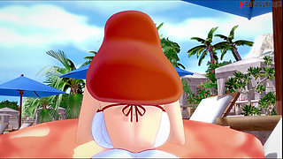 Jessica Rabbit blowjob in public pool