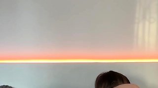 Wild babe prays for a raunchy ride on ample man