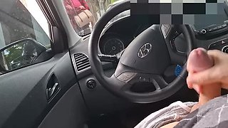 Teen Latina Gives Risky Handjob in Car - Petite Redhead Amateur