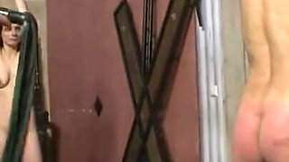 Humiliating threesome whit old man