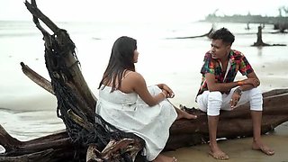 Hot Indian Girlfriend Tejaswini Hardcore Beach Sex - Fingering, Doggy Style, Pussy Eating in HD