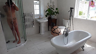 Bathroom Surprise Anal Pegging