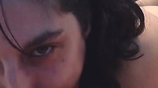 She Has Total Control Over His Cock, She Sucks It and Licks the Glans, Making Him Cum Hard in Her Mouth.