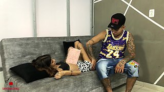 Stepsister Reads a Book and I Get to Warm Her up and I Ask Her to Fuck and She Accepts Since We Are Alone at Home