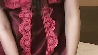 Retro Slut in Stockings in Front of the Mirror Flashes Hairy Bush - Ginnagg