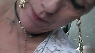 Blonde Cougar Sucks My Cock in the Car 5099