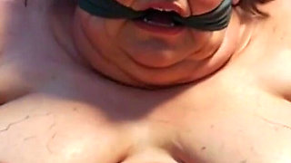SSBBW in Bondage - Desperate with Fat Wide Wet Pussy