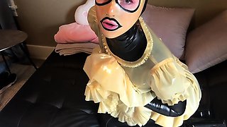 Bondage fetish solo toying hussy