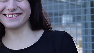 German Scout - Small Redhead Teen 18 Peach Delina Pick up for First Casting Fuck