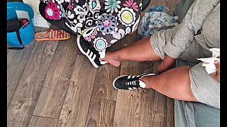 Goddess Bee's Blue Toejob N Erotic Soothing Footjob