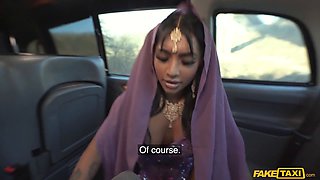 Yasmina Khan, Sharon Lee, and Marina Maya in a wild taxi ride with busty babes