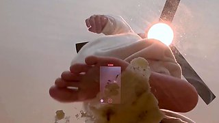 Amateur blondie solo anal masturbation