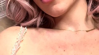 Blonde camgirl play toys private webcam show
