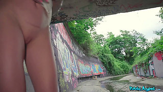 Public Agent -pixe Cut Ariela Donovan Sucks Cock Under a Tunnel