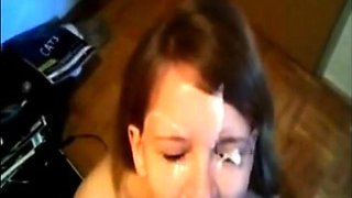 French Amateur Blowjob with Cum in Mouth