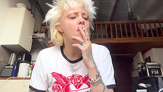 Smoking a Cigarette Lazy Coffee No Makeup