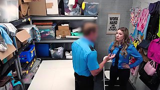 Guilty Security Guard Pleasures Coworker