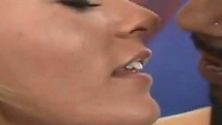 Shaved pussy of this blonde Milf is fucked passionately