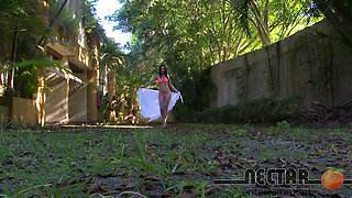 Big Ass Brunette Sits Hatefully on Big Cock to the Bottom