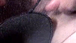 Open Wet Bush and Hairy Ass in Pantyhose (close-up) Facesitting POV