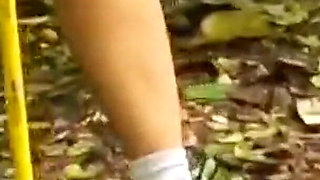 Casual Nude Walking, Chubby Girl Walking Completely Naked in the Jungle