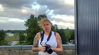 The Janitor Catches Me on the Roof; I Have to Suck His Dick and Let Him Fuck Me, or Else He’ll Call the Cops.
