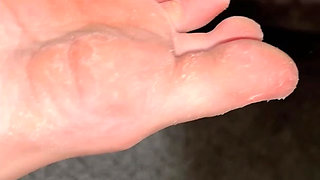ASMR Foot Scrubbing and Oily Feet POV