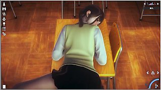 Schoolgirl uniforms tempt in a honey-select scene