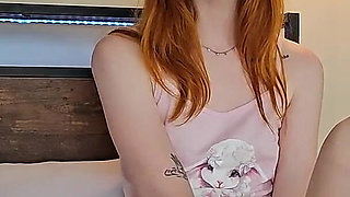 Petite Redhead Scarlet Skies Asks Stepbro for Blowjob Tips