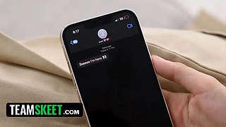 Thinking she has the mansion to herself, this nanny invites her bf joshua over to have some joy