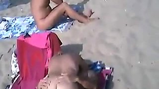 Couples have Sex at a public nude beach