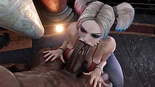 Thirsty Big Ass Slut Takes Huge Black Cock Deep Sloppy Blowjob, Rough Intense Fuck & Swallows Every Drop