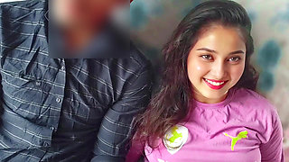 Desi Village Girl Soniya so Happy with Her Lover's Big Cock, Beautiful Teen Babe Girl Fucking When Alone