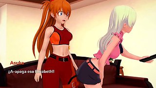 Asuka evangelion, visual novel game, adult visual novel