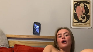 Emo tattooed teen capturing every moan and every slide of fingers on cam