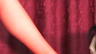 Giantess Lady Red Pantyhos Big Feet Licking!