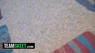 Step sisters Demi Sutra & evelin stone take turns sucking and riding bf's meaty shaft - teamskeet