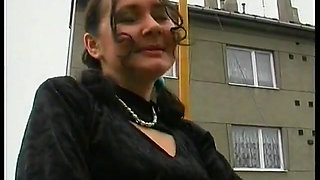 German granny wanks and pees for you