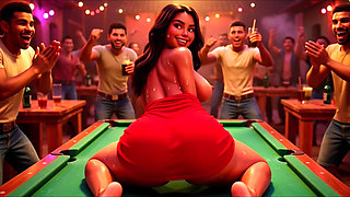 Hot Slim Favelada With Big Ass Dances Wildly At Pagode Gets Naked On Table Then Squats To Pee In Dark Alley